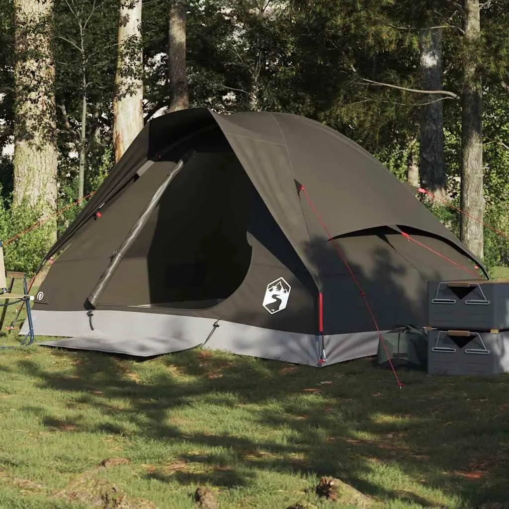 Camping Tent Dome 2-Person Brown Waterproof3,15KG