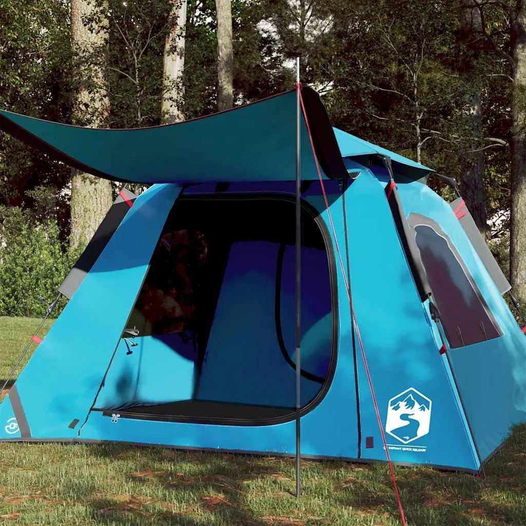 Camping Tent Dome 4-Person Blue Quick Release5,95KG