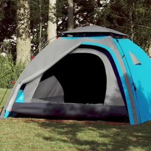 Camping Tent Dome 4-Person Blue Quick Release6,83KG