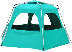 Camping Tent for 5-8 Person Automatic Pop Up Tent with Double Door Portable Instant Tent Sun Shelter for Outdoor Camping Hiking Fishing (Green 330X330X210CM) (Green 330X330X210CM)