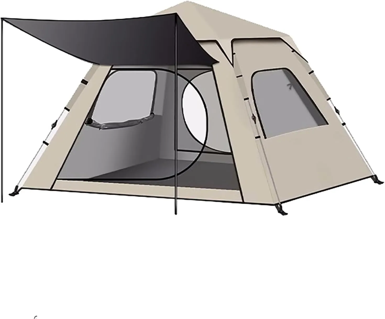 Camping Tent, Instant Cabin Tent, Easy Setup Pop up Tents for Camping, 3-4 People Family Outdoor Tent
