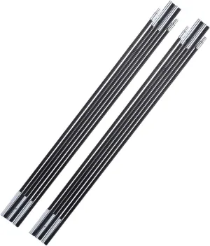 Camping Tent Pole, Fiberglass Foldable Camping Tent Pole 6 Segments Outdoor Retractable Sunshelter Camping Tent Support Rods Awning Frames Kit