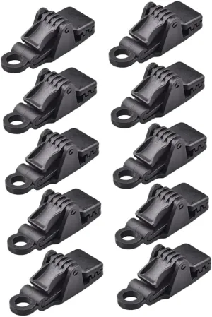 Camping Tent Tarp Clips Plastic Tent Clamp Press Lock Easy Install/Remove Pp Material
