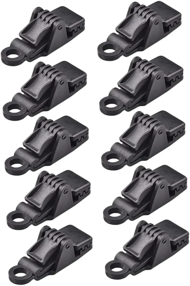 Camping Tent Tarp Clips Plastic Tent Clamp Press Lock Easy Install/Remove Pp Material