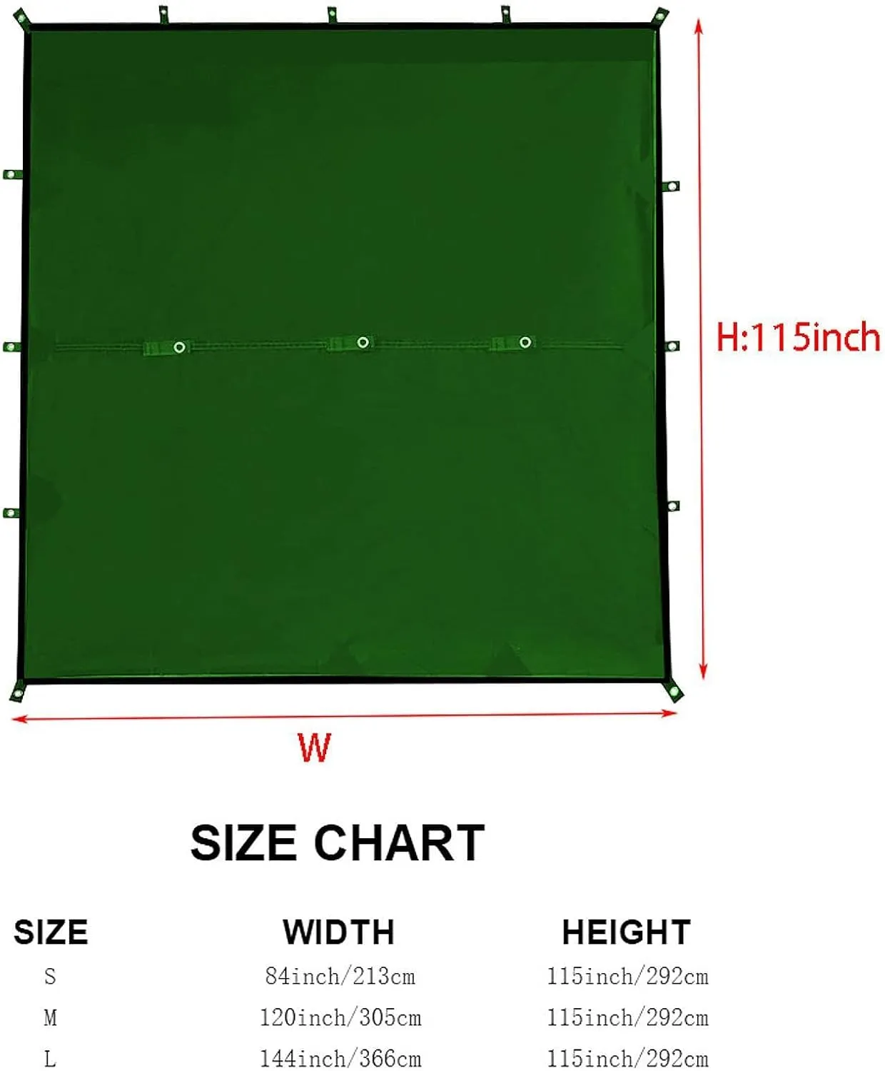 Camping Tent Tarp Multifunctional with 6 Stakes and 6 Ropes Foldable Sun Canopy Waterproof for Climbing Fishing Lightweight, Green S