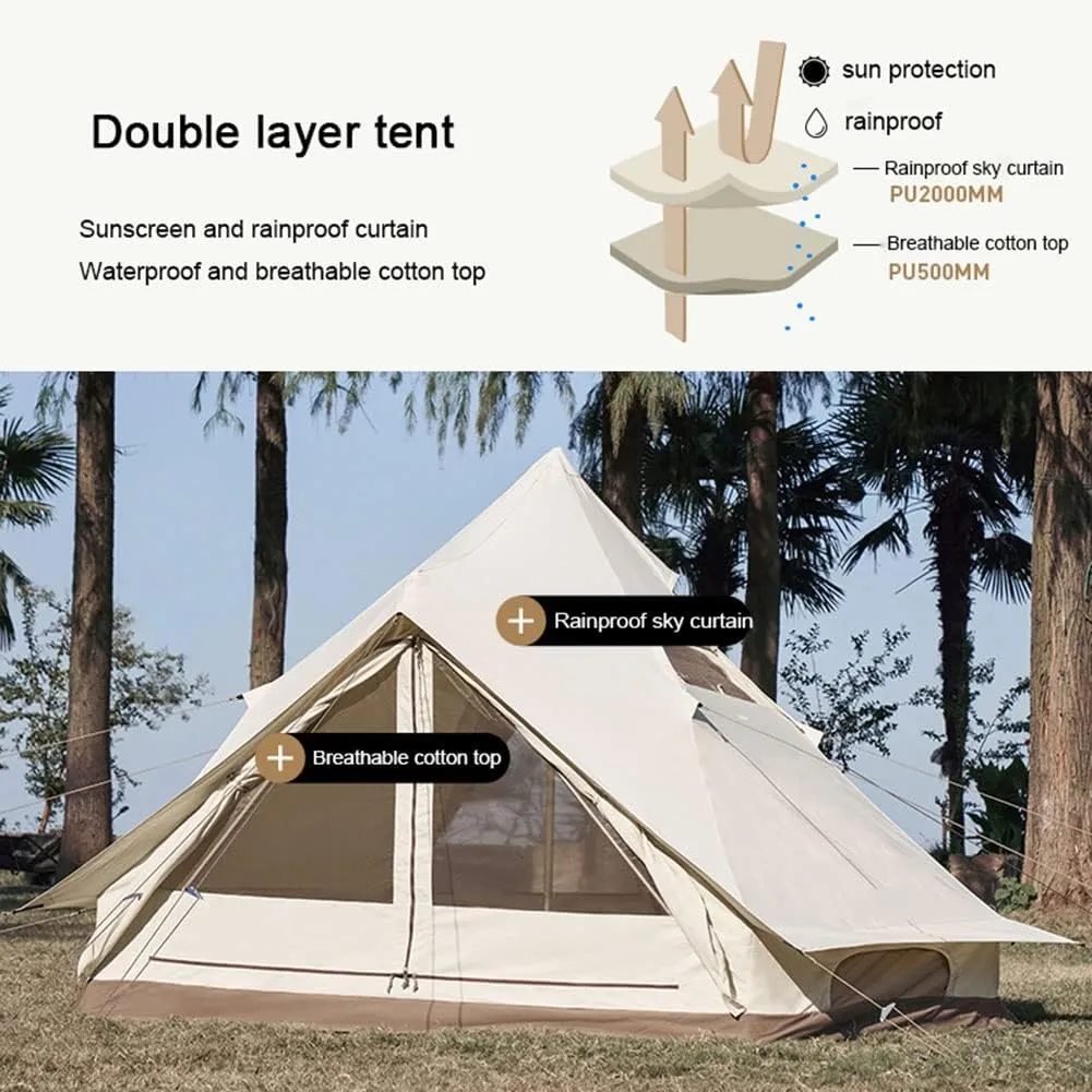 Camping Tent Waterproof Instant Tent 4-6 Person, Family Cabin Tents, 2 Rooms, Portable Instant Tents with Removable Rainfly, Automatic Tent for Camping Hiking Mountaineering