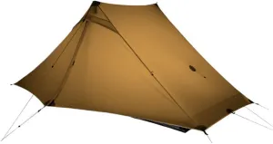 Camping Tents, 2 Person Outdoor Ultralight Camping Tent 3 Season Professional 20d Nylon Both Sides Silicon Tent (Color : Khaki 3 Season)