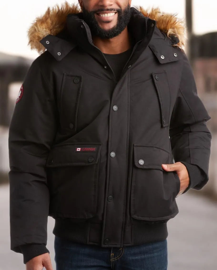 CANADA WEATHER GEAR Men’s Big & Tall Winter Jacket - Heavyweight Bomber Parka Coat Jacket for Big and Tall Men (Sizes: M-5X)