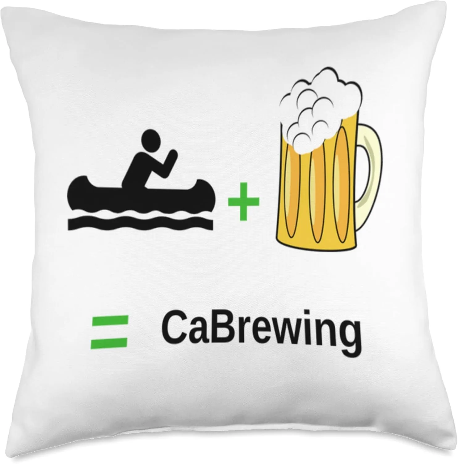 Canoe Party Cabrewing Canoeing River Drinking Adult Fun Throw Pillow