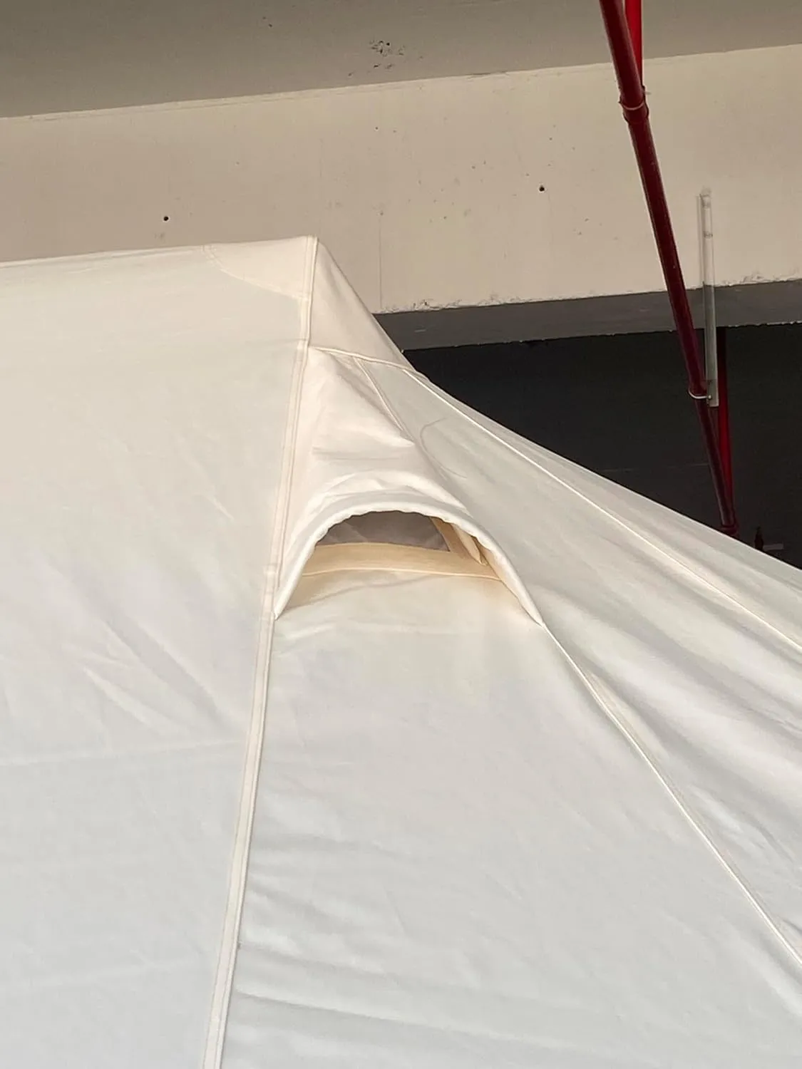 Canvas Bell Tent for Camping, Yurt Tent for All-Season Use, Polyester/Cotton Blend Fabric, Aluminum Center Pole, Mesh Windows, Clear Instructions, Tools Included, Ideal for Family Camping