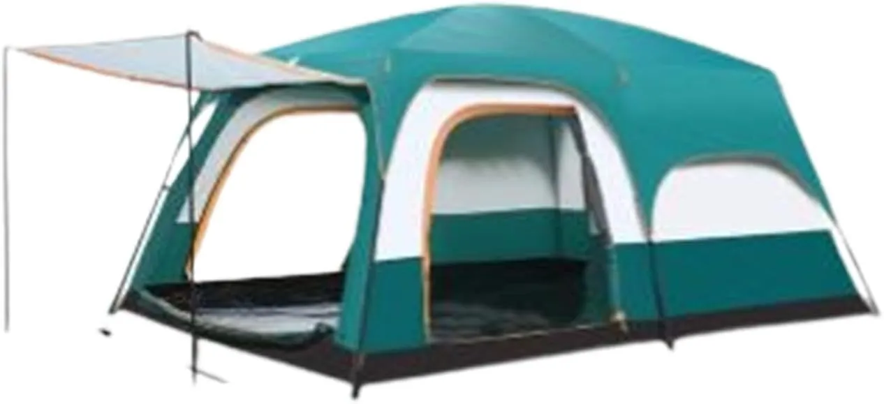 Canvas Bell Tent, Waterproof Breathable Wall Tent, Glamping Tent, Detachable Groundsheet for Camping Party,Outdoor Wind and Rain Resistant (Green B)