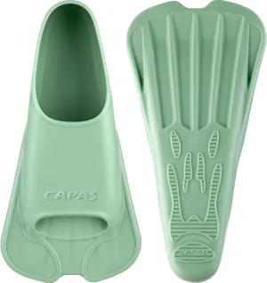 CAPAS Swim Training Fins Comfortable Silicone Lap Swimming Short Blade Floating Flippers with Mesh Bag for Adult Men Women Build Leg Strength