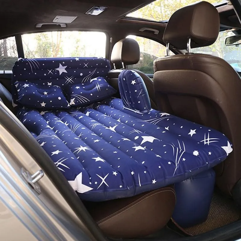 Car Air Mattress for Haval Cool Dog 2022–2025, Inflatable Back Seat Sleeping Pad with Pump & 2 Pillows, Folding Portable Camping Bed for Travel& Road Trips,Blue