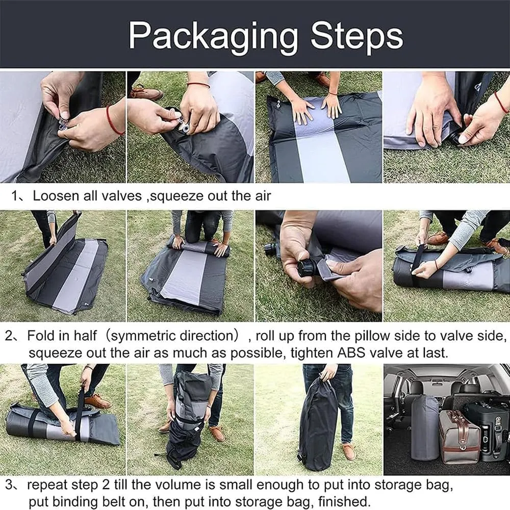 Car Inflatable Mattress Self-Inflating Sleeping Pad Thickened Air Bed Cushion for Camping Travel - Multifunctional Design for Trax 2024-2025