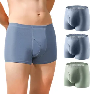 Carer Incontinence Underwear for Men Washable Urinary Incontinence Boxer Briefs 3 PCS Reusable Leak Proof Underwear for Men Protective Underwear for Bladder Leak Protection 250ML (2 Teal/Green, XL)