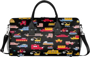 Cars Travel Duffle Bag for Women Men Foldable Waterproof Weekender Bag Carry on Tote for Overnight Sports Gym Excavator