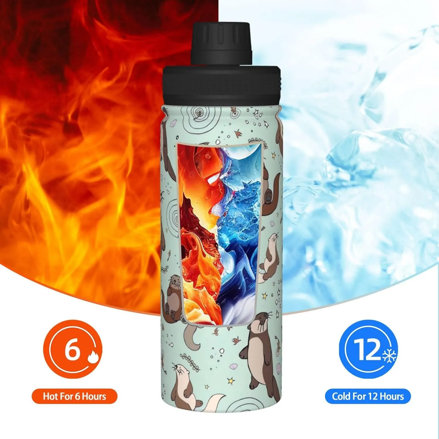 Cartoon Cute 18oz Sports Insulated Bottle For Outdoor Activities,Your Ideal Companion Staying Hydrated