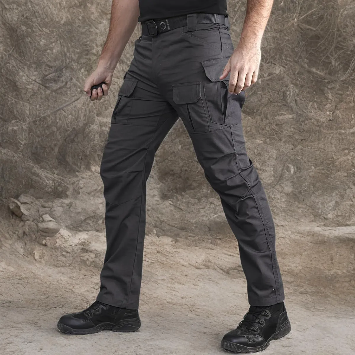 CARWORNIC Gear Men's Tactical Cargo Pants Waterpoof Lightweight Rip Stop EDC Military Combat Trousers