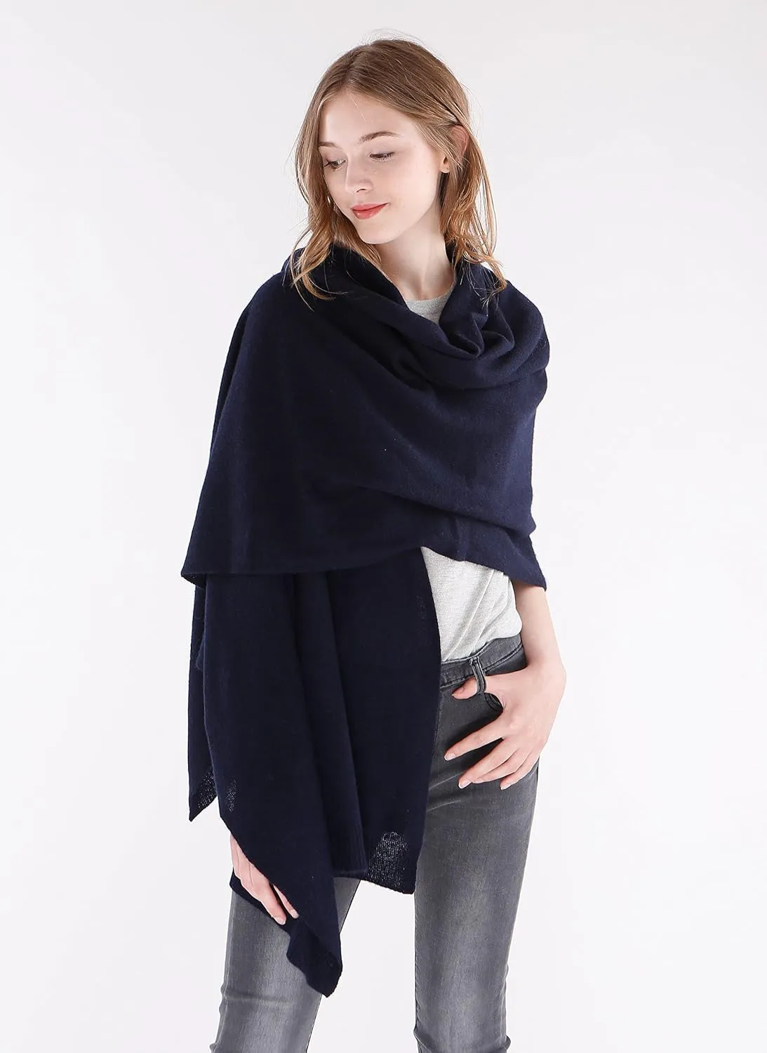 cashmere 4 U 100% Pure Cashmere Wrap Shawl- Extra Large Stole Scarf for Woman