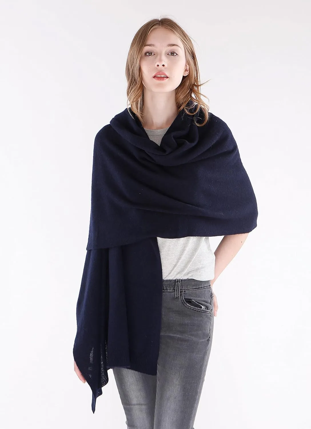 cashmere 4 U 100% Pure Cashmere Wrap Shawl- Extra Large Stole Scarf for Woman