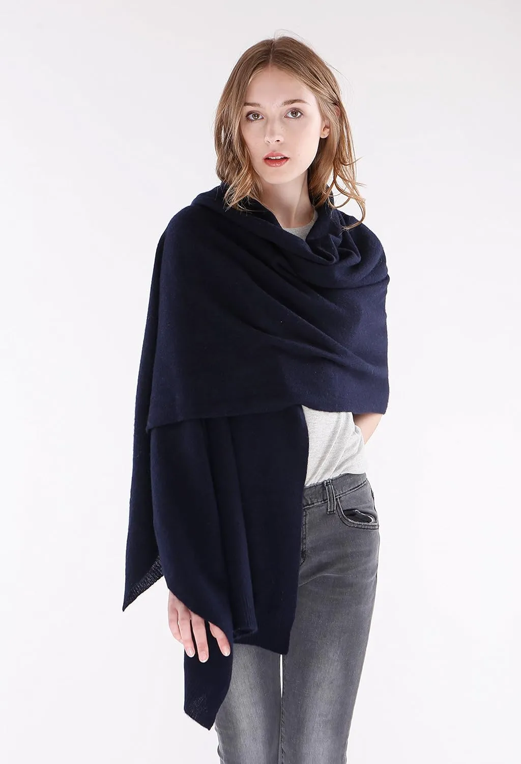 cashmere 4 U 100% Pure Cashmere Wrap Shawl- Extra Large Stole Scarf for Woman