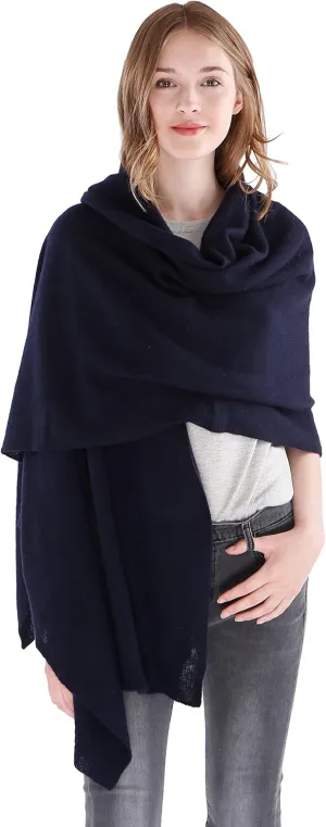 cashmere 4 U 100% Pure Cashmere Wrap Shawl- Extra Large Stole Scarf for Woman