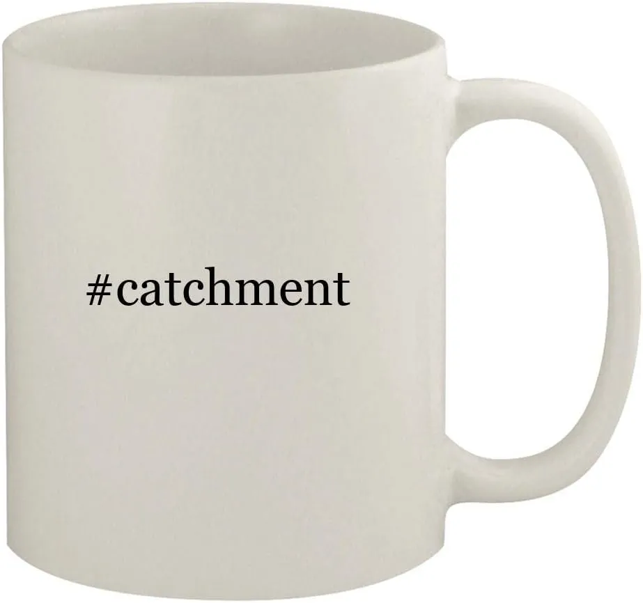 #catchment - 11oz Ceramic White Coffee Mug, White