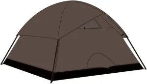Chestnut Brown Family Camping Tent for 4 Person with Rain Tarp Camping, Waterproof, Lightweight, Easy Setup for Family Camping Trips