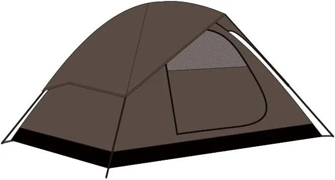 Chestnut Brown Waterproof 2 Person Tent for Camping with Big Rainfly, Lightweight & Easy Setup for Outdoor Use