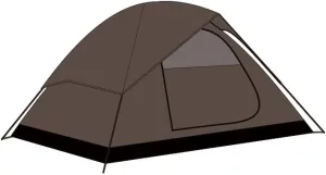 Chestnut Brown Waterproof 2 Person Tent for Camping with Big Rainfly, Lightweight & Easy Setup for Outdoor Use