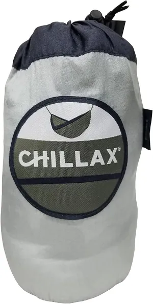 CHILLAX 1 to 2 Person Travel Hammock with Integrated Suspension System for Camping, Hiking, and Lounging Outdoors, Supports 395 Pounds, Gray