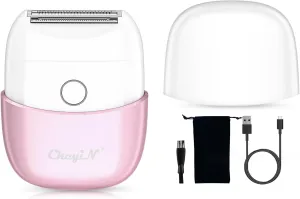 CkeyiN Electric Shaver for Women, IPX65 Waterproof Dry Wet Use Women's Electric Razor for Legs, Armpit, Bikini Public Hair Trimmer with Detachable Head, Cordless/Portable/Rechargeable Foil Shaver