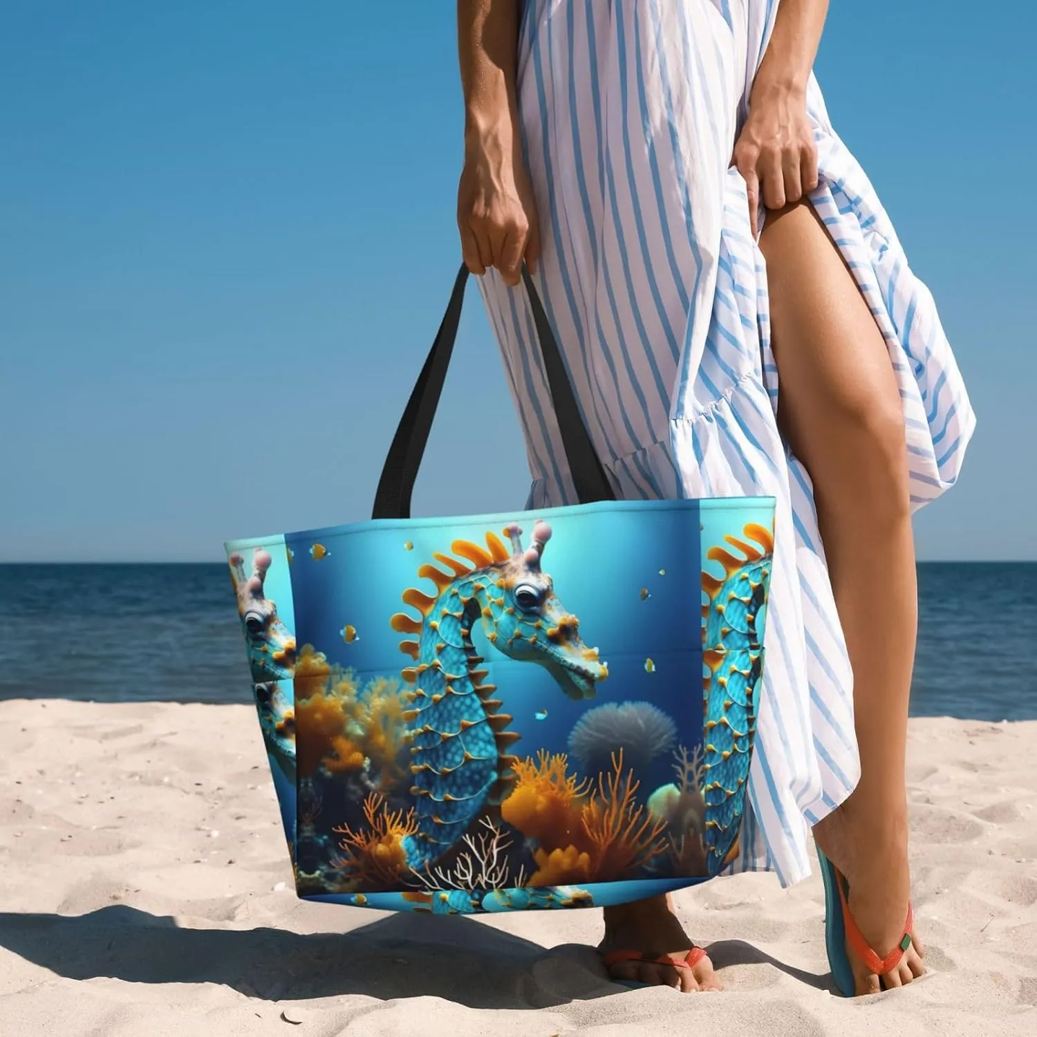 Colorful hearts portable travel bag large capacity luggage bag beach bag dry and wet separation gym bag lightweight