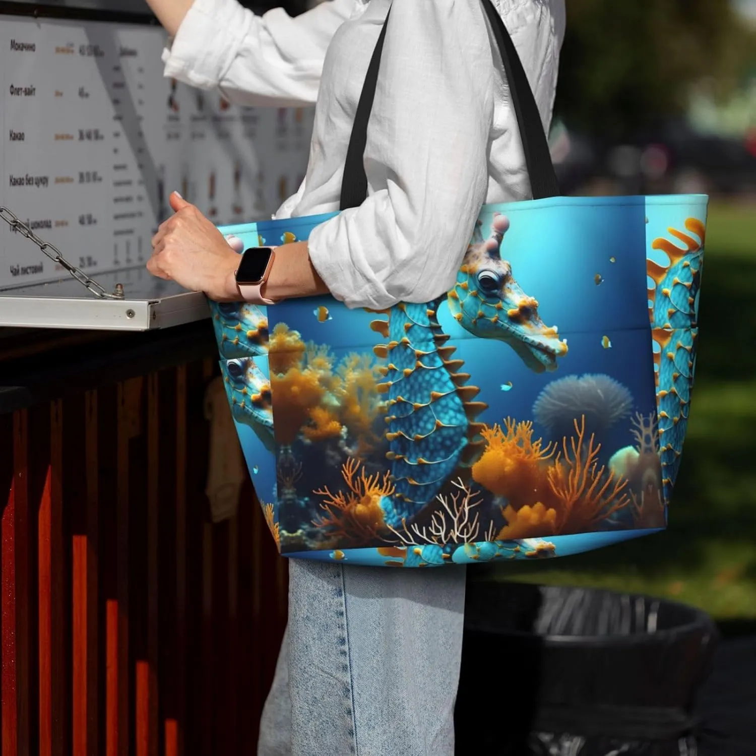 Colorful hearts portable travel bag large capacity luggage bag beach bag dry and wet separation gym bag lightweight
