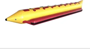 Commercial Grade PVC Inflatable Water Banana Rowing Boat Banana Boat Inflatable Water Sport Games Toy Outdoor Tube Towable Sea Floating Banana Boats （8 Passenger with Pump）