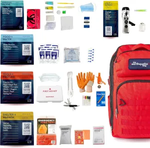 Complete Earthquake Bag - 3 Day Emergency kit for Earthquakes, Hurricanes, Wildfires, Floods   Other disasters