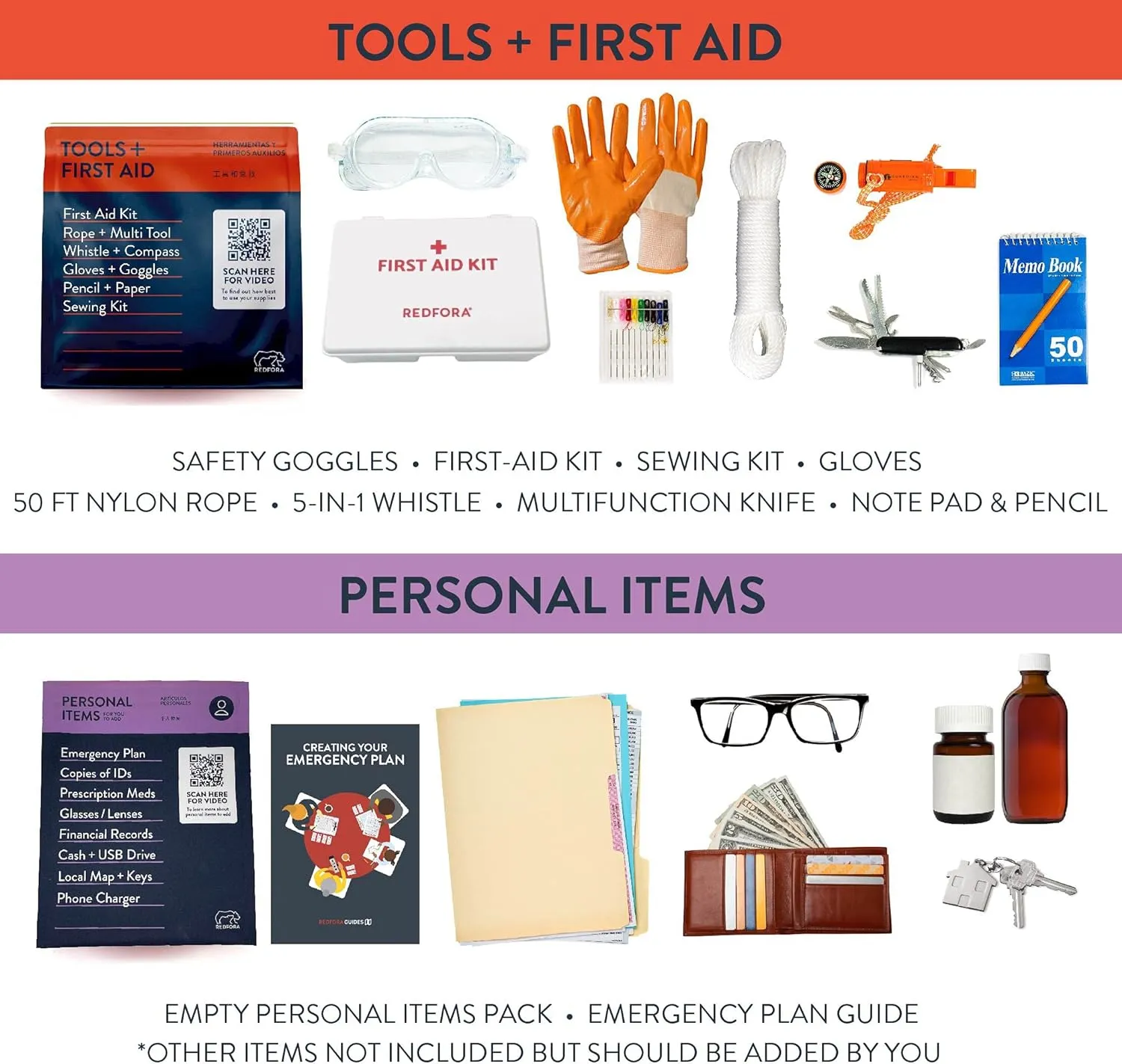 Complete Earthquake Bag - 3 Day Emergency kit for Earthquakes, Hurricanes, Wildfires, Floods   Other disasters