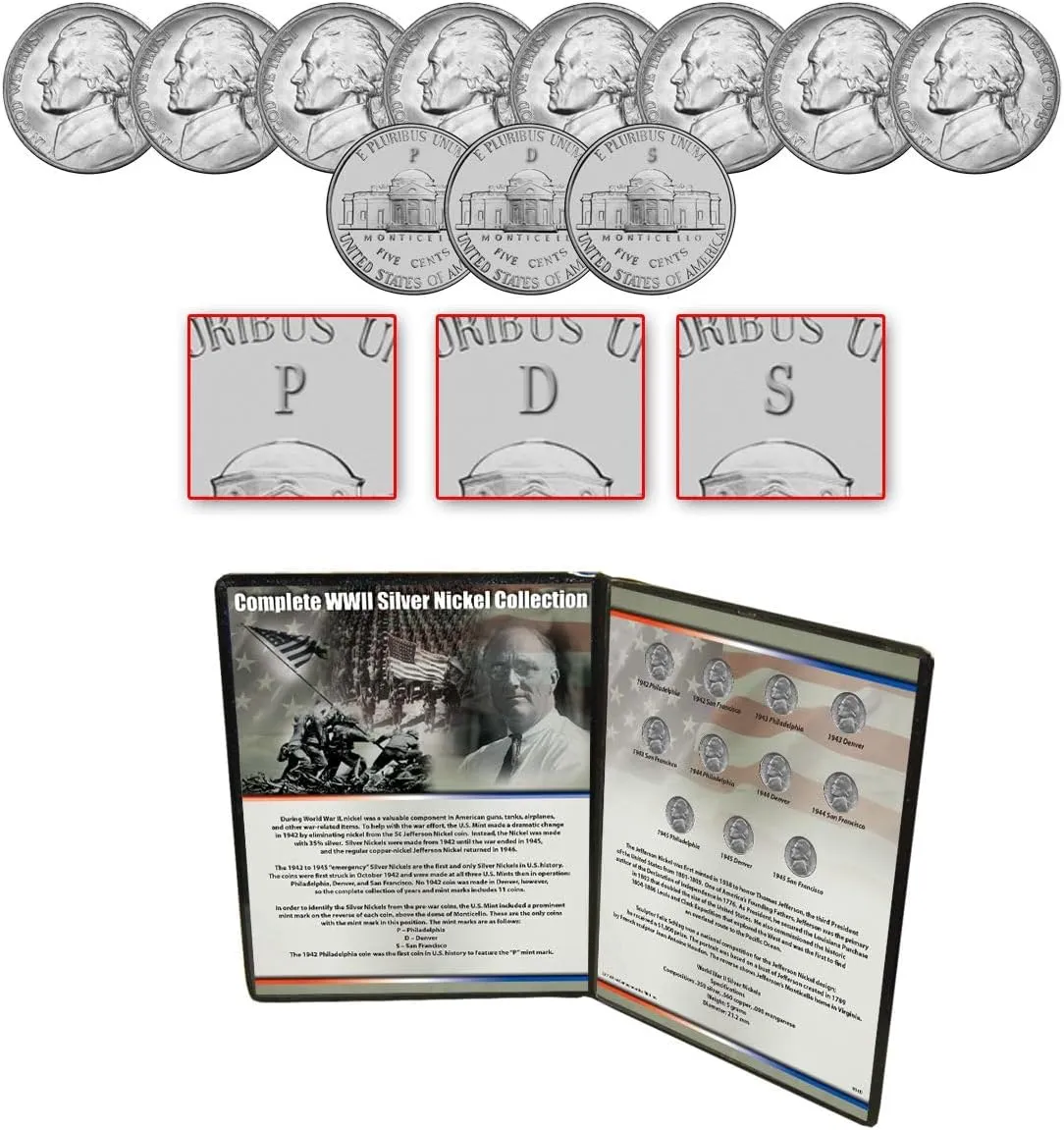 Complete WWII Silver Nickel Collection
