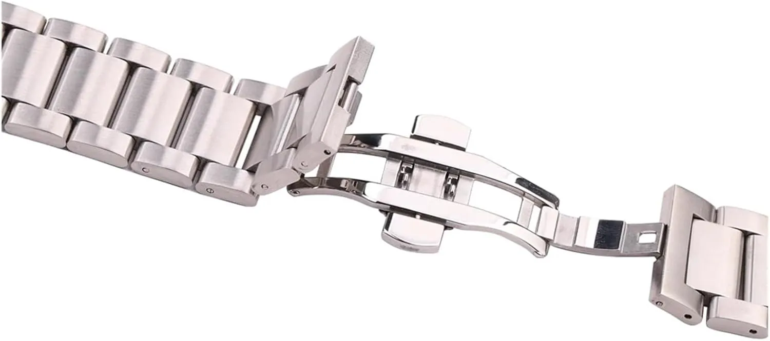 CongYi Stainless Steel Watch Band Bracelet 18mm 20mm 22mm 24mm Men And Women's Solid Metal Brushed Watchband Accessories