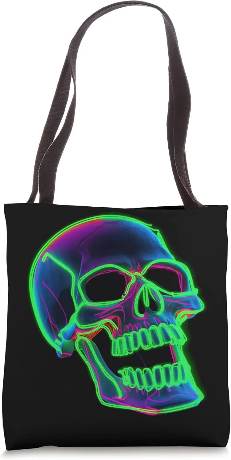 Cool Halloween Style Large Skeleton Funny Skull Laughing Tote Bag