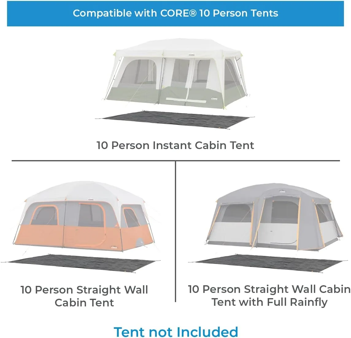 CORE Outdoor Tent Footprints | Perfect Tarp Camping Accessories