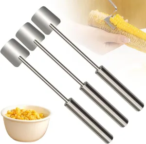 Corn Cutter Peeler, Widened Effortless Corn Cob Stripper, Corn on the Cob Remover Corn Stripper, Sturdy Corn Peeler for Corn on the Cob - Quickly Shucking Corn Kernel Remover Tool (3)