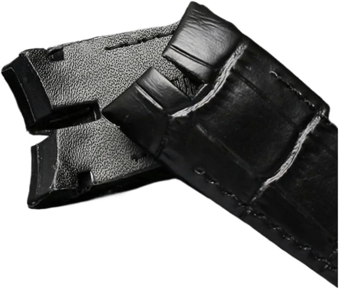 Cowhide Watch Strap 26mm Compatible with Roger Dubuis Compatible with Excalibur Series Watch Band 42mm Dial RDDBEX0405 Steel Buckle Men‘s Accessories(Brown Silver)