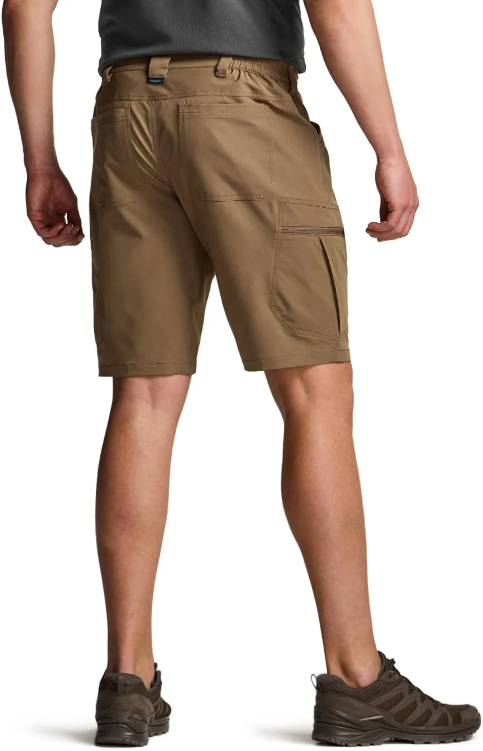 CQR Men's Quick Dry Stretch Hiking Cargo Shorts, Lightweight Water Resistant Tactical Casual, Golf & Outdoor with Pockets
