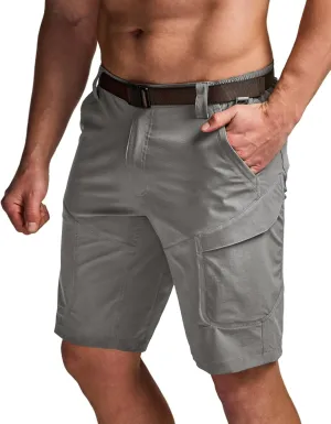 CQR Men’s Quick-Dry Stretch Hiking Cargo Shorts – Lightweight Water-Resistant Tactical Casual, Golf & Outdoor with Pockets