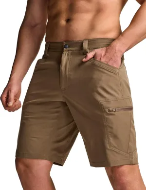 CQR Men's Quick Dry Stretch Hiking Cargo Shorts, Lightweight Water Resistant Tactical Casual, Golf & Outdoor with Pockets