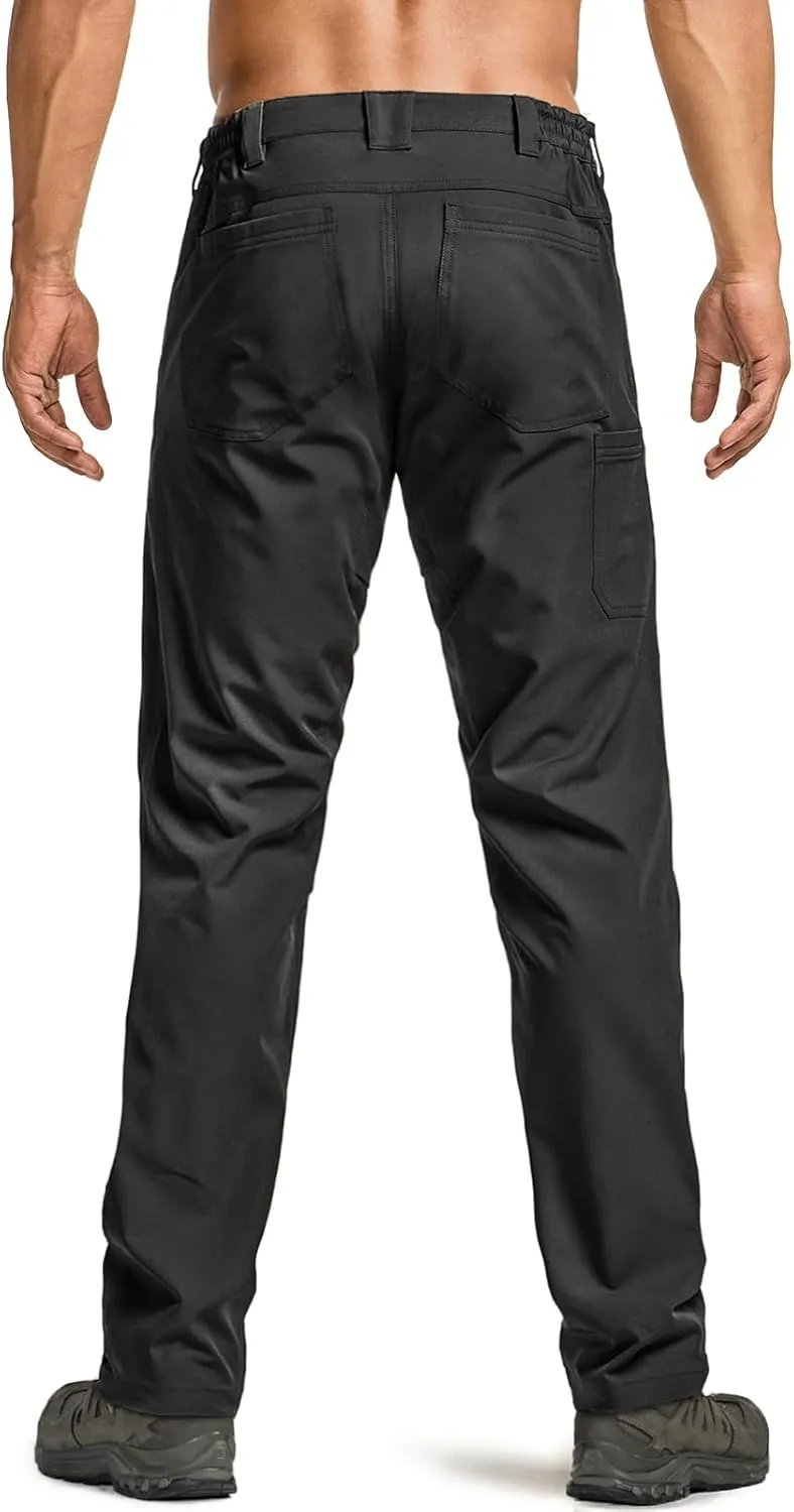 CQR Men's Quick Dry Tactical Pants, Water Resistant Outdoor Pants, Lightweight Stretch Cargo Work Hiking Pants