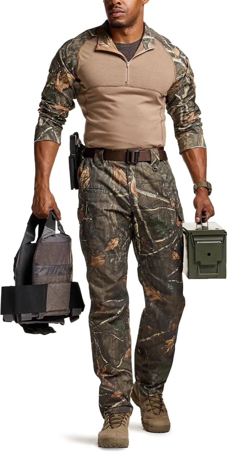 CQR Men's Tactical Pants, Water Resistant Ripstop Cargo Pants, Lightweight EDC Work Hiking Pants, Outdoor Apparel