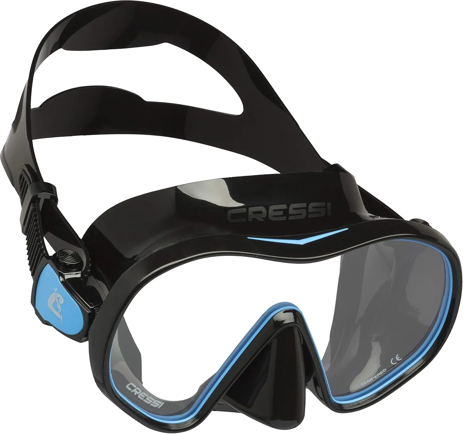Cressi Single Lens Frameless Scuba Mask & Dry Snorkel for Snorkeling, Scuba Diving, F-Dual & Supernova Dry: Designed in Italy