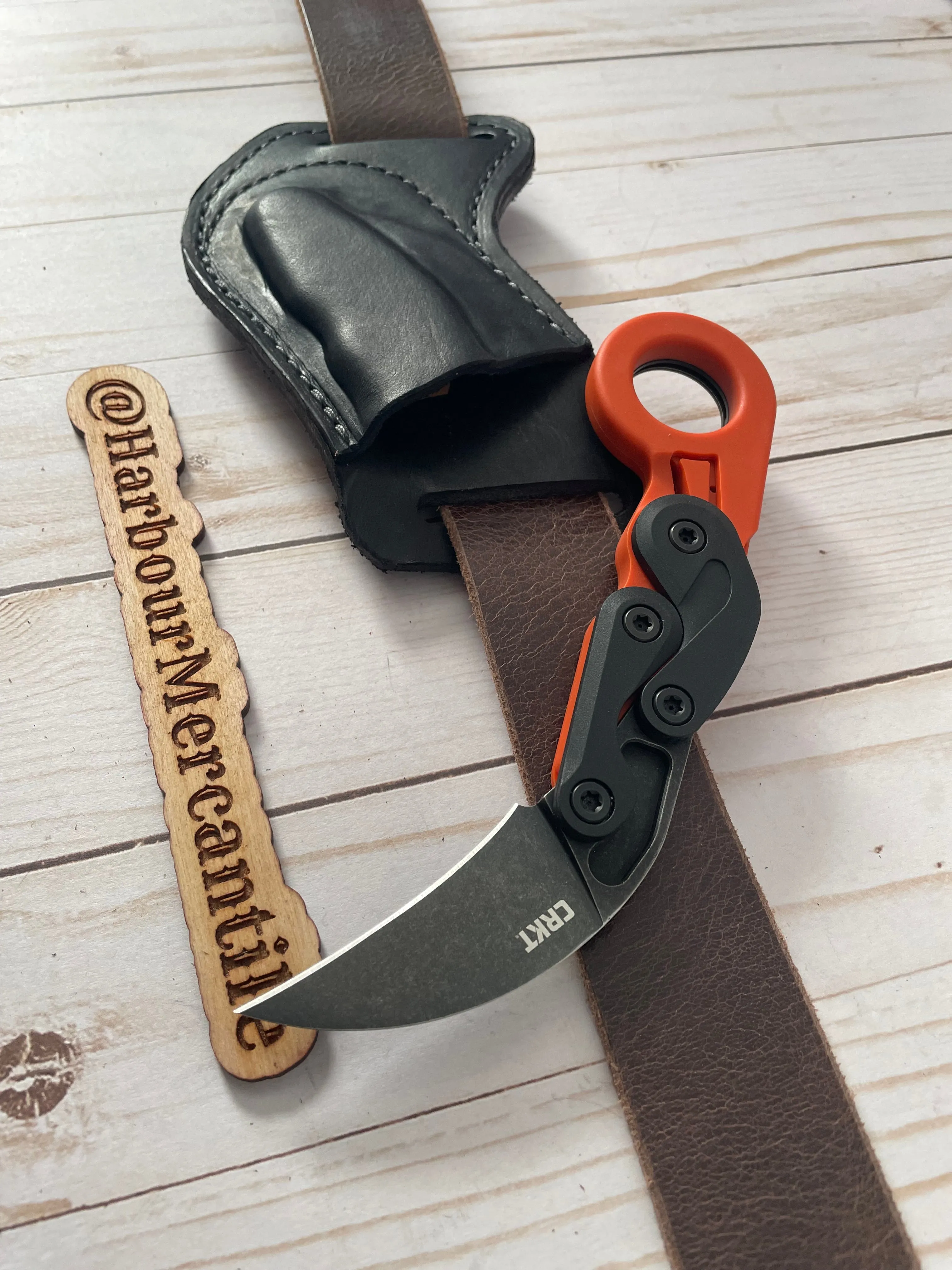 CRKT PROVOKE LEATHER SHEATH tactical sheath provoke sheath Made in USA